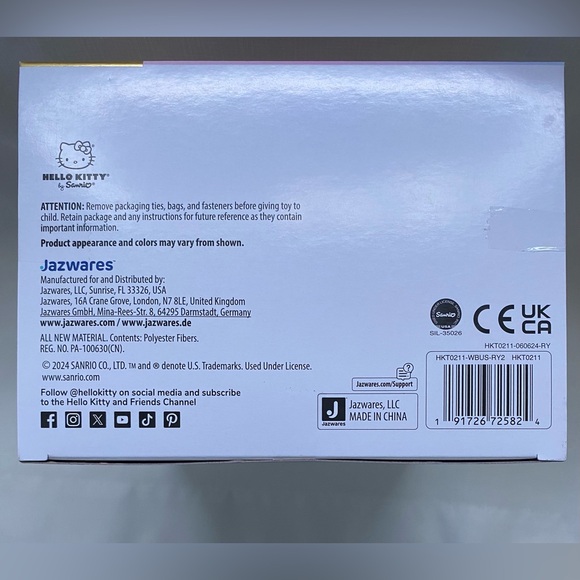 Hello Kitty Jazwares 2024 Exclusive 50th Anniversary Plush NEW HTF - Picture 5 of 6